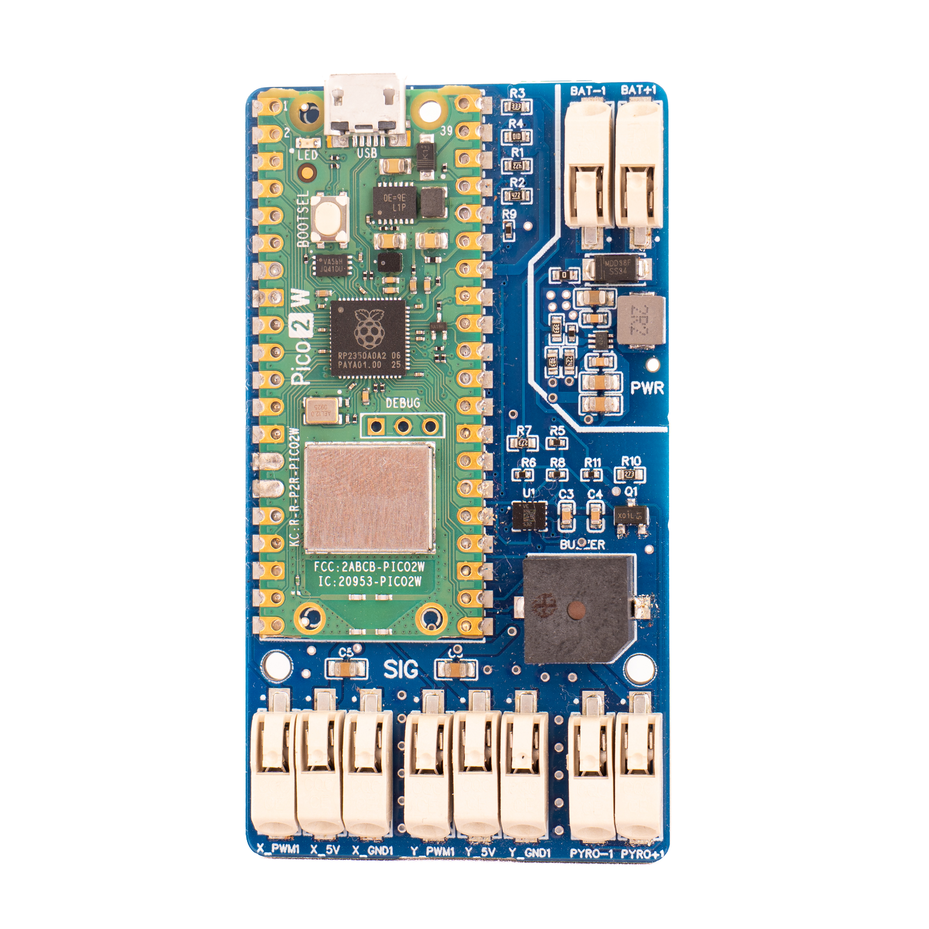Letový počítač s Wi-Fi a Raspberry Pi Pico 2 W